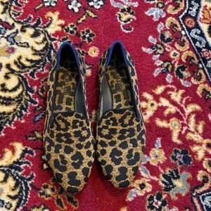 ROTHY'S The Almond Loafer Classic Leopard Print size 7.5